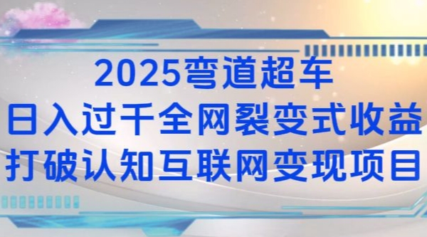2025弯道超车日入过K全网裂变式收益打破认知互联网变现项目【揭秘】-瀚宇网创