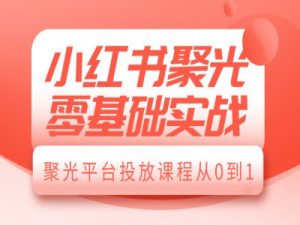 小红书聚光零基础实战，聚光平台投放课程从0到1-瀚宇网创