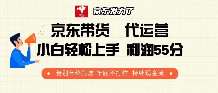 京东带货 代运营 利润55分 告别年终焦虑 年底不打烊 持续现金流-瀚宇网创