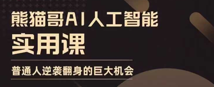 AI人工智能实用课，实在实用实战，普通人逆袭翻身的巨大机会-瀚宇网创