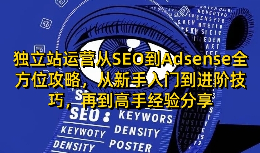 独立站运营从SEO到Adsense全方位攻略，从新手入门到进阶技巧，再到高手经验分享-瀚宇网创