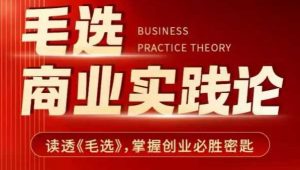 毛选商业实践论,读透《毛选》掌握创业必胜密匙-瀚宇网创