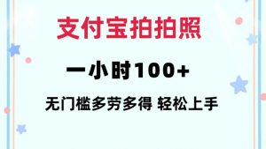 支付宝拍拍照一小时100+无任何门槛多劳多得一台手机轻松操做【揭秘】-瀚宇网创