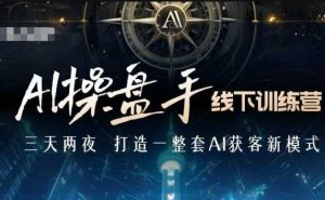 AI操盘手线下训练营，打造AI获客新模式，跟上ai时代，新商业-瀚宇网创