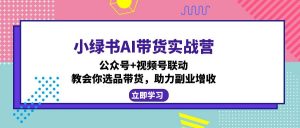 小绿书AI带货实战营:公众号+视频号联动,教会你选品带货,助力副业增收-瀚宇网创