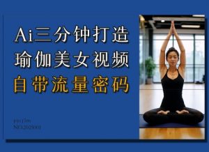 Ai3分钟打造瑜伽美女视频，自带流量密码-瀚宇网创