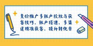 竞价推广多账户投放与获客技巧，账户搭建，多渠道精准获客，提升转化率-瀚宇网创