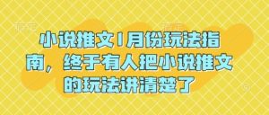 小说推文1月份玩法指南，终于有人把小说推文的玩法讲清楚了!-瀚宇网创