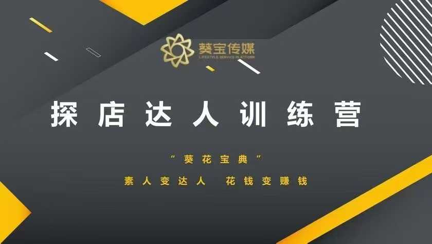 探店达人训练营,素人变达人,花钱变赚钱-瀚宇网创