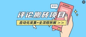 悟空采集评论搬砖_评论搬砖+自动采集【完整攻略】-瀚宇网创