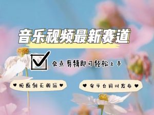 音乐视频赛道最新玩法，纯原创不违规，可所有平台同时发布，会点剪辑即可轻松拿捏-瀚宇网创