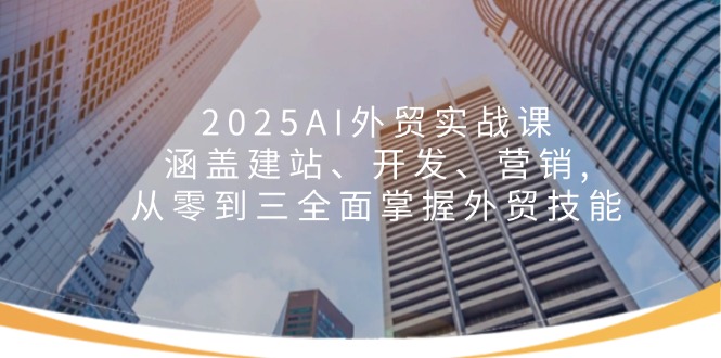 2025AI外贸实战课：涵盖建站、开发、营销, 从零到三全面掌握外贸技能-瀚宇网创