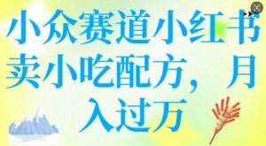 小众赛道小红书卖小吃配方，操作简单，月入过W-瀚宇网创