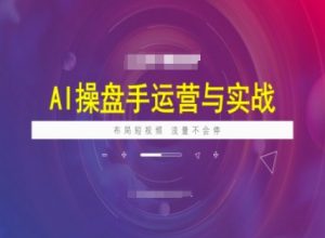 AI操盘手运营实战课程，布局短祝频，流量不会停-瀚宇网创