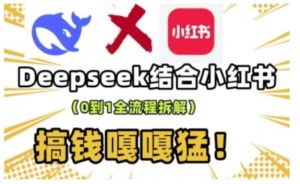 deepseek+小红书打造流量生产线实操课，0到1全流程拆解，搞钱嘎嘎猛-瀚宇网创