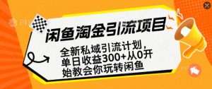 闲鱼淘金私域引流计划,从0开始玩转闲鱼,副业也可以挣到全职的工资-瀚宇网创