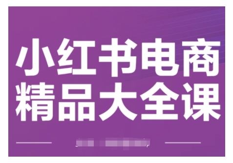 小红书电商精品大全课,快速掌握小红书运营技巧,实现精准引流与爆单目标,轻松玩转小红书电商(更新2月)-瀚宇网创
