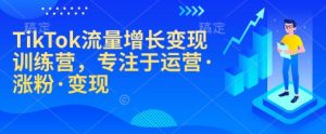TikTok流量增长变现训练营，专注于运营·涨粉·变现-瀚宇网创