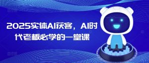 2025实体AI获客,AI时代老板必学的一堂课-瀚宇网创