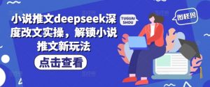 小说推文deepseek深度改文实操，解锁小说推文新玩法-瀚宇网创