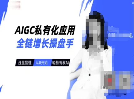 AIGC私有化应用全链增长操盘手，浅显易懂，从0开始轻松，驾驭AI-瀚宇网创