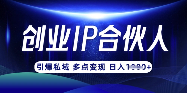 云帆·创业ip合伙人打造3.0,从0到1教你做网创,实现月入过W-瀚宇网创