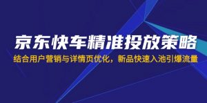 京东快车精准投放策略，结合用户营销与详情页优化，新品快速入池引爆流量-瀚宇网创