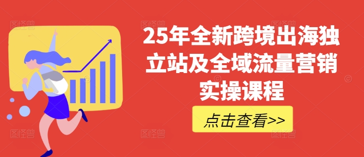 25年全新跨境出海独立站及全域流量营销实操课程,跨境电商独立站TIKTOK全域营销普货特货玩法大全-瀚宇网创