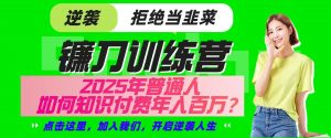 镰刀训练营超级IP合伙人,25年普通人如何通过“知识付费”实现逆袭-瀚宇网创