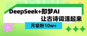 用DeepSeek做AI 古诗词视频，涨粉 10W+(保姆级教程)-瀚宇网创