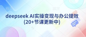 deepseek AI实操变现与办公提效(20+节课更新中)-瀚宇网创