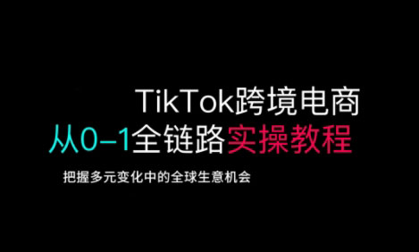 TikTok跨境电商从0-1全链路全方位实操教程,把握多元变化中的全球生意机会-瀚宇网创