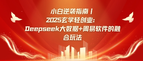 小白逆袭指南，2025玄学轻创业：Deepseek大数据+周易算法的融合玩法-瀚宇网创