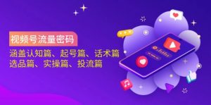 视频号流量密码：涵盖认知篇、起号篇、话术篇、选品篇、实操篇、投流篇-瀚宇网创