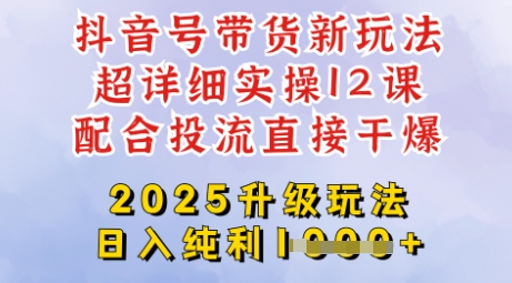 2025全新升级抖音带货玩法,一天纯利四位数,从剪辑到选品再到发布投流,超详细玩法揭秘-瀚宇网创