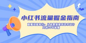 小红书流量掘金指南：直播间高转化：从场景搭建到话术设计，月销30W秘籍-瀚宇网创
