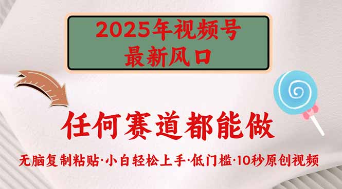 2025年视频号新风口，低门槛只需要无脑执行-瀚宇网创