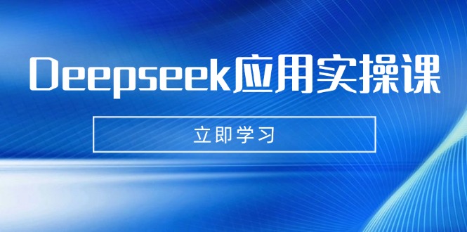 Deepseek应用实操课：AI制作数字妈妈、写真、短视频，辅导作业，PPT制作等-瀚宇网创