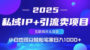 私域IP+引流卖项目,小白也可以做到轻松宅家日入1000+-瀚宇网创