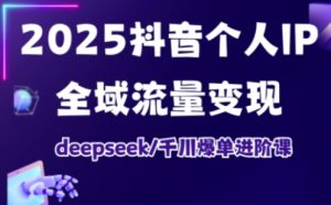 2025抖音个人IP全域流量变现进阶课,deepseek千川爆单进阶课-瀚宇网创