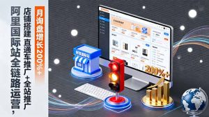 阿里国际站全链路运营，店铺搭建+直通车推广+全站推广，月询盘增长200%+-瀚宇网创