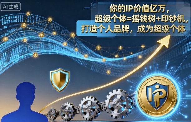 你的IP价值亿万,超级个体=摇钱树+印钞机,打造个人品牌,成为超级个体-瀚宇网创