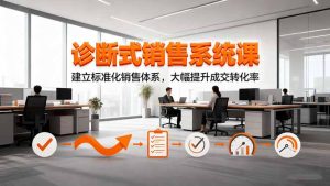 诊断式销售系统课，建立标准化销售体系，大幅提升成交转化率-瀚宇网创
