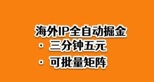 海外ip全自动掘金，2025必做蓝海项目，3分钟落地，矩阵直接开干【揭秘】-瀚宇网创