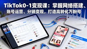 TikTok0-1变现课:掌握网络搭建、账号运营、分销变现,打造高转化万粉号-瀚宇网创