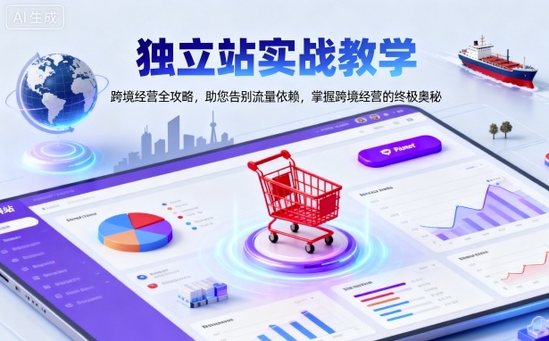 独立站实战教学,跨境经营全攻略,助您告别流量依赖,掌握跨境经营的终极奥-瀚宇网创