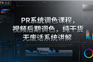 PR系统调色课程,视频后期调色,纯干货无废话系统讲解-瀚宇网创