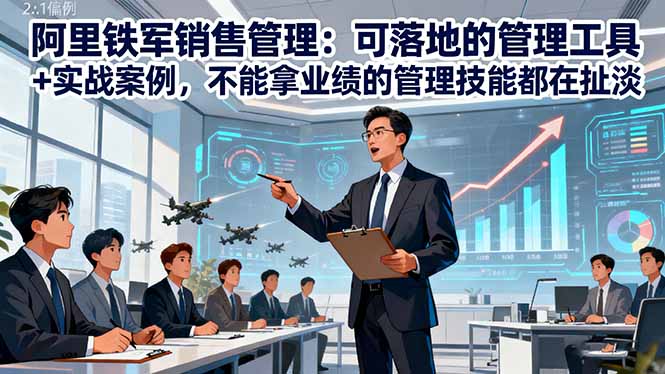 阿里铁军销售管理：可落地的管理工具+实战案例，不能拿业绩的管理都在扯淡-瀚宇网创