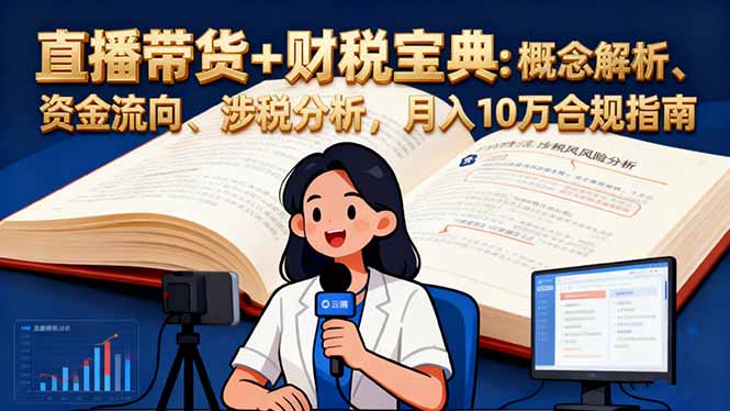 直播带货+财税宝典：概念解析、资金流向、涉税分析，月入10万合规指南-瀚宇网创