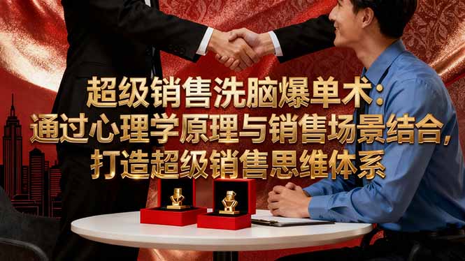 超级销售洗脑爆单术：通过心理学原理与销售场景结合,打造超级销售思维体系-瀚宇网创